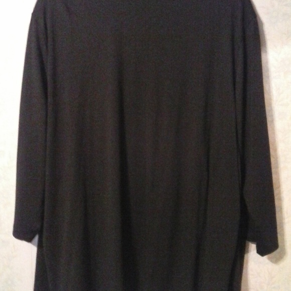 SAG HARBOR WOMEN'S BLACK 2-N-1 SILVER BEAD BLOUSE - Picture 6 of 6